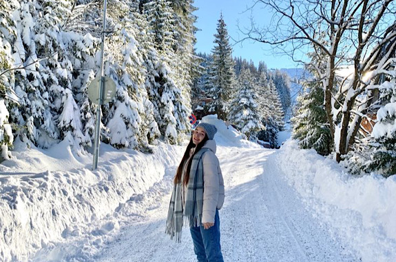 Картинка зимняя прогулка по курорту ясна 