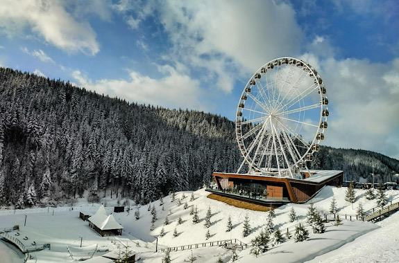 Картинка колесо обозрения Буковель 