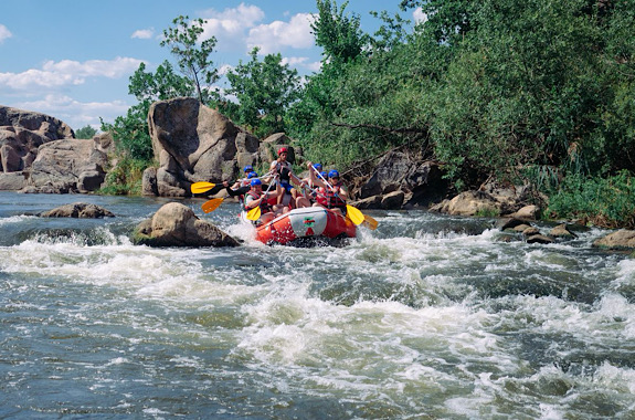Малюнок рафтинг по річці південний буг